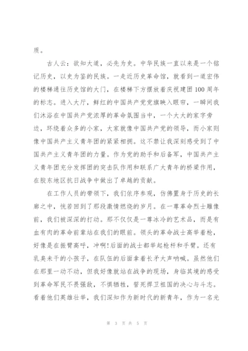 2022年建团百年学习心得体会.docx