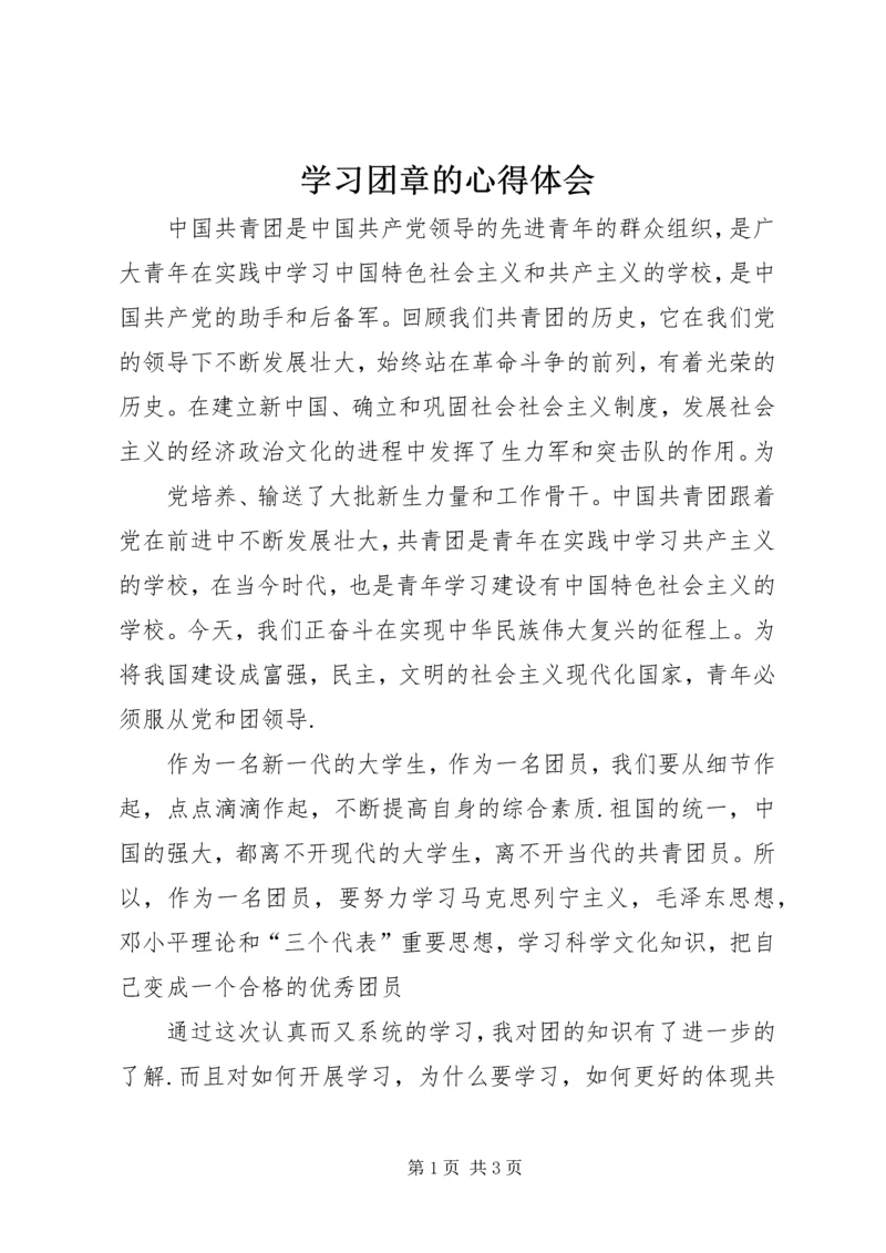 学习团章的心得体会 (2).docx