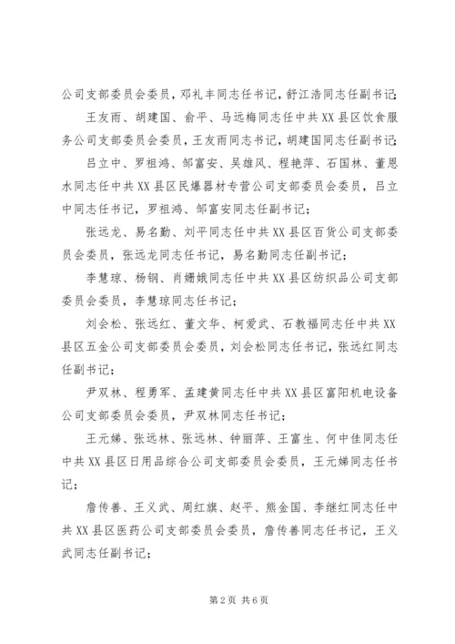 关于×××机关党支部换届选举结果的请示.docx