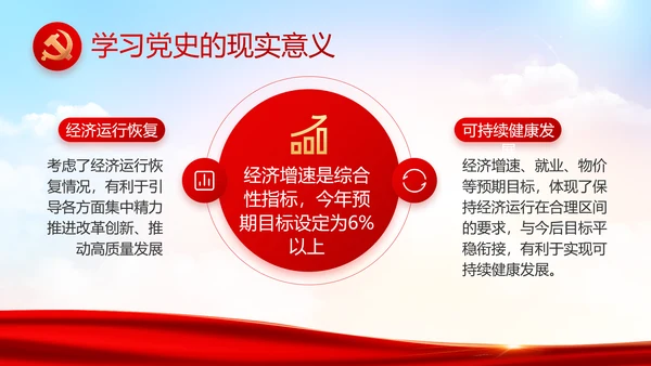 红色大气党建党支部年终工作总结PPT