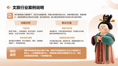 茶色商务风文旅行业案例说明举例