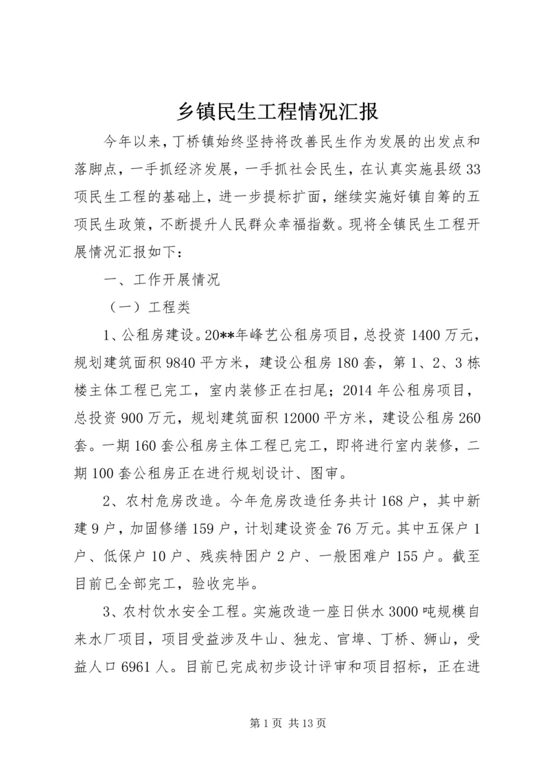 乡镇民生工程情况汇报.docx
