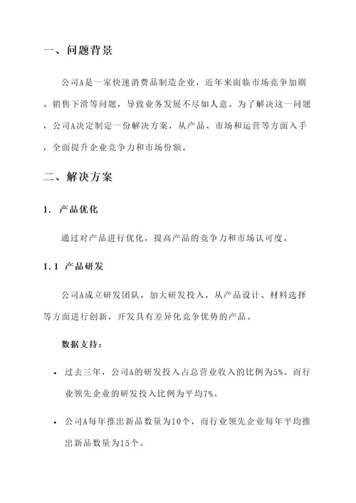 公司考虑解决方案