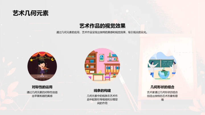 几何元素在艺术创作中的应用PPT模板