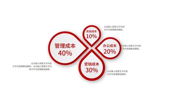 红色极简微立体总结汇报PPT模板