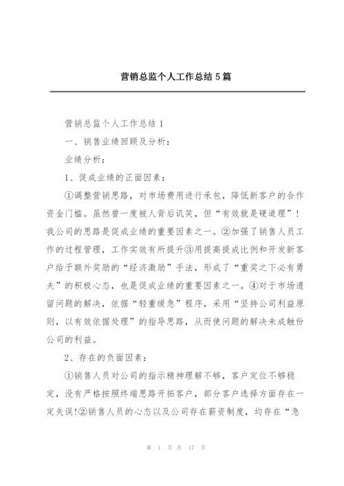 营销总监个人工作总结5篇.docx