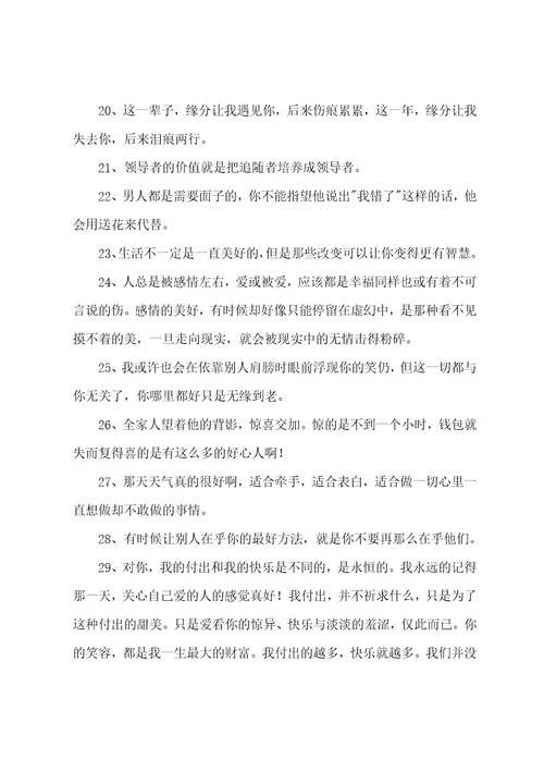 简洁的网络流行的语录49句正能量的句子经典语句