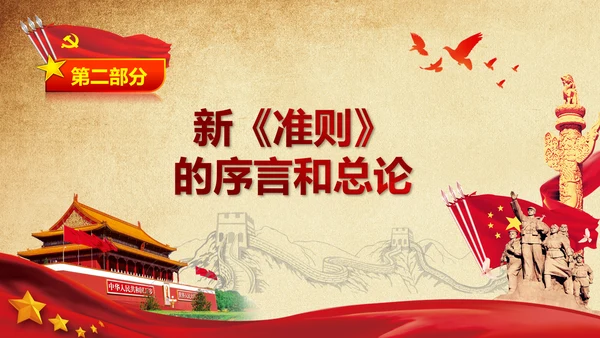解读学习新党内政治生活若干准则PPT模板