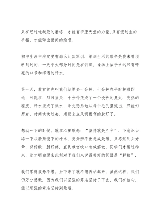 初中军训个人总结10篇.docx