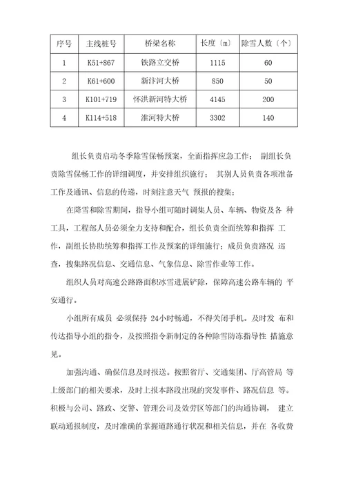 冰雪处置安全应急预案