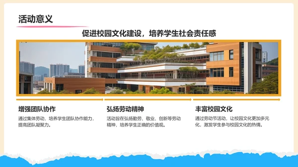 橙色摄影风五一劳动节校园活动策划PPT模板