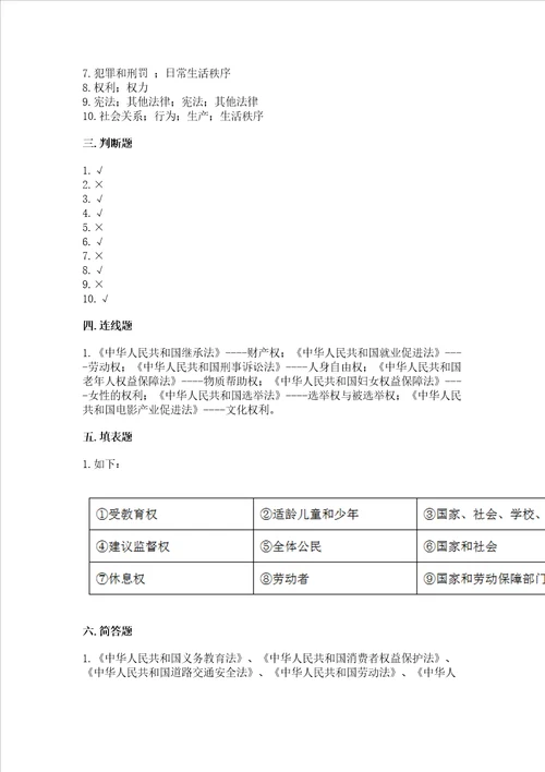 2022-2023学年六年级上册道德与法治期中测试卷及参考答案1套