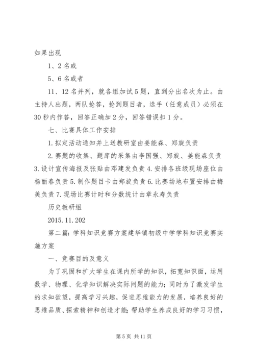 高中学科知识竞赛活动方案(精品).docx