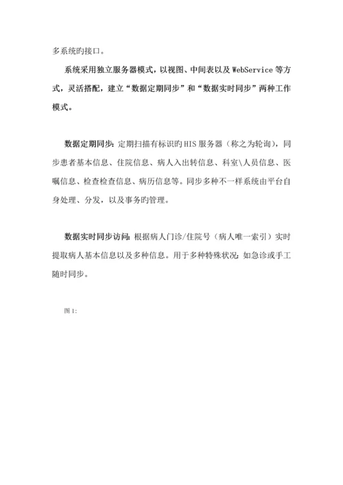 院内集成平台接口技术方案.docx