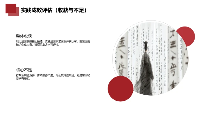 红色汉语言文学专业大学生职业生涯规划发展展示PPT模版