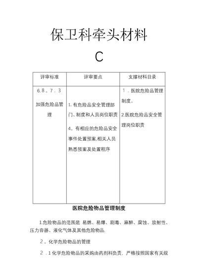 医院危险物品管理制度