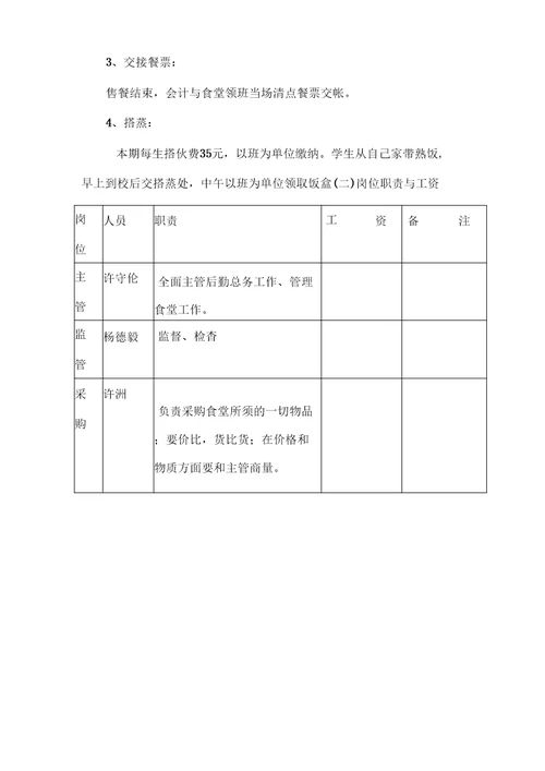 学校食堂运行管理方案