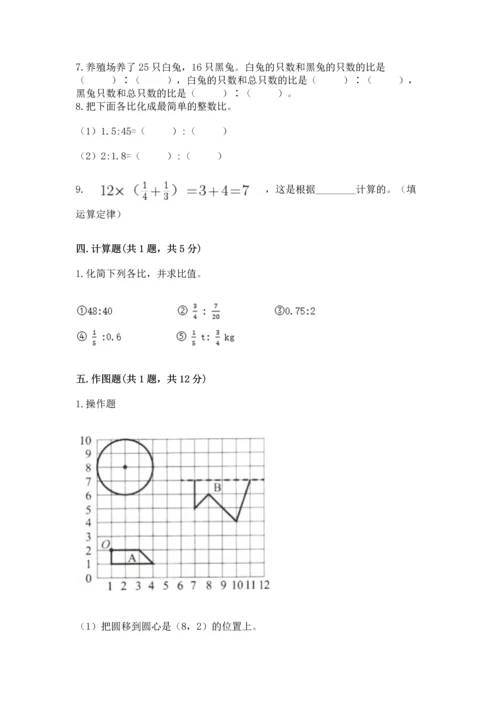 小学数学六年级上册期末测试卷及答案（易错题）.docx