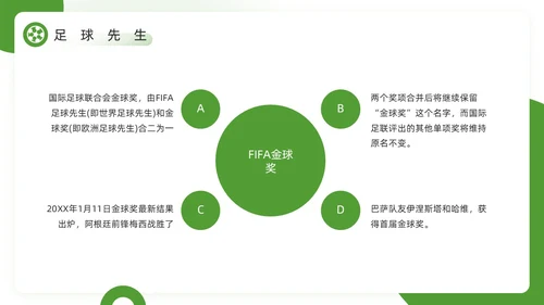 绿色简约风欢迎走进足球世界PPT模板