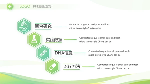 绿色简约清新护士年终总结汇报动态PPT模板
