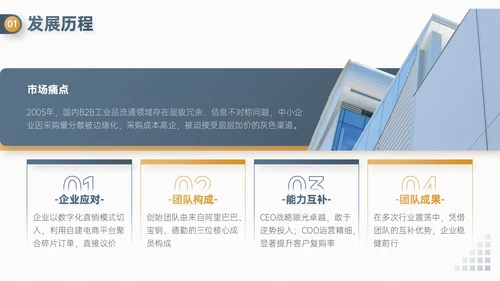 蓝金双色简约风企业校招企业介绍PPT模板
