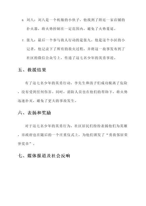 邹城七名少年事迹材料