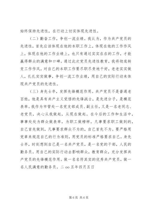 市管处党支部成员、副主任党性分析材料 (4).docx