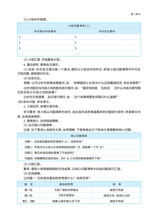 统编版语文四年级上册第二单元 学会有效提问    加深阅读理解单元任务群整体教学设计
