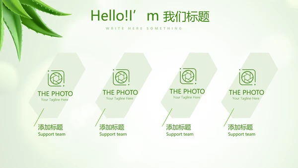 绿色清新芦荟面膜动态PPT