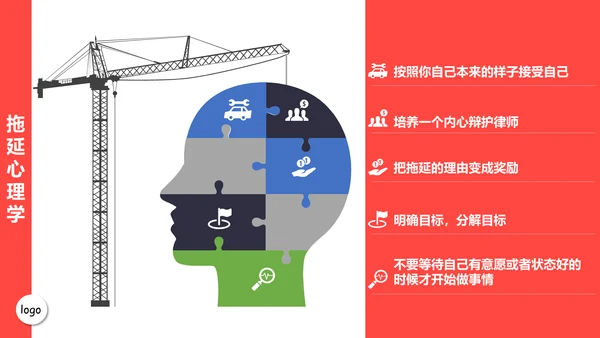 拖延心理学通用PPT模板