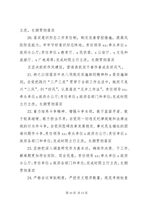 不忘初心牢记使命主题教育民主生活会整改落实方案.docx