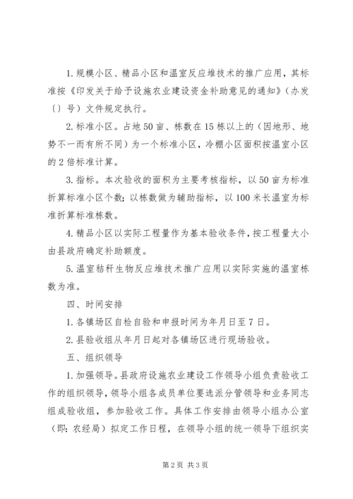 验收设施种植业小区建设方案.docx