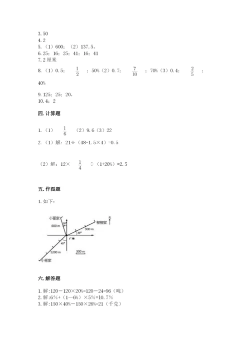 2022人教版六年级上册数学期末测试卷精品（综合题）.docx