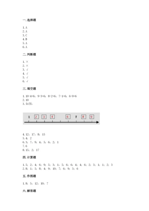 小学数学一年级上册期末测试卷附参考答案【黄金题型】.docx