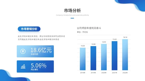 蓝色渐变商务企业介绍公司介绍产品介绍企业宣传ppt模板