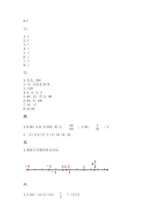 小学毕业班数学检测卷及完整答案（易错题）.docx