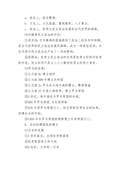 九年级历史上册知识点概念总结.docx