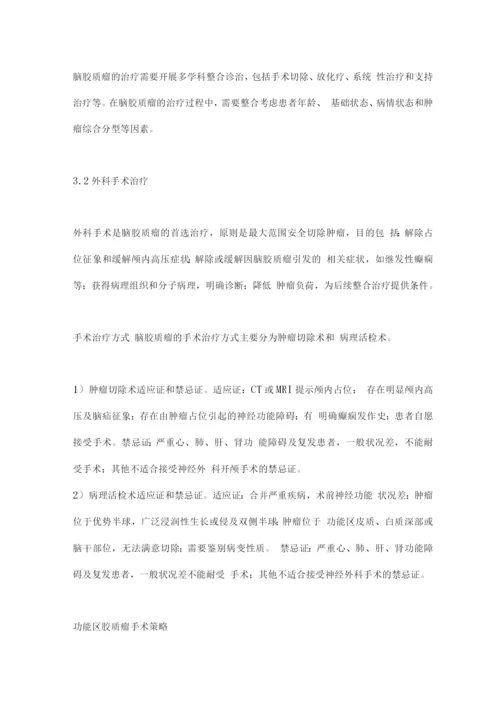 中国抗癌协会脑胶质瘤整合诊治指南(2022)要点.docx