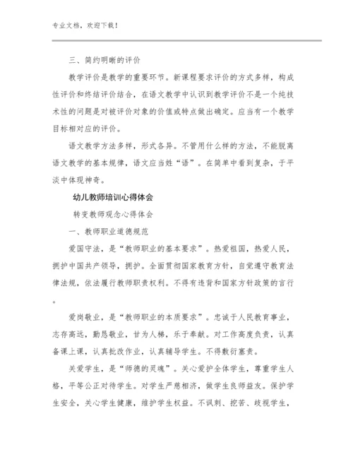 2024年幼儿教师培训心得体会范文13篇文档选编.docx