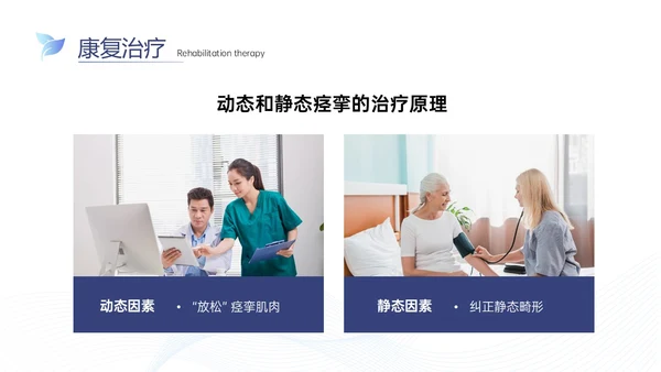 蓝色渐变实拍康复病例讨论医务人员护理康复治疗
