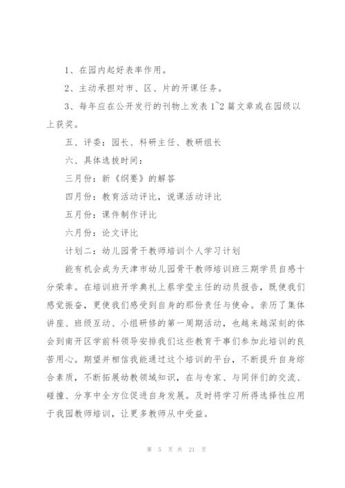 有关幼儿园教师工作计划范文集锦六篇.docx