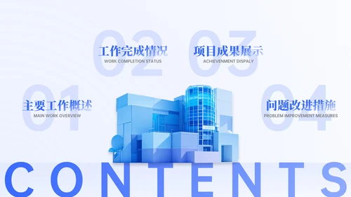彩色简约风目录页PT版式合集