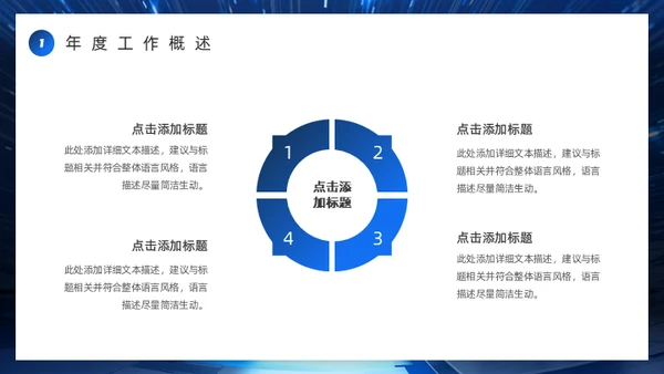 科技创新互利未来蓝色科技风商务通用PPT模板