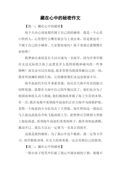 藏在心中的秘密作文.docx