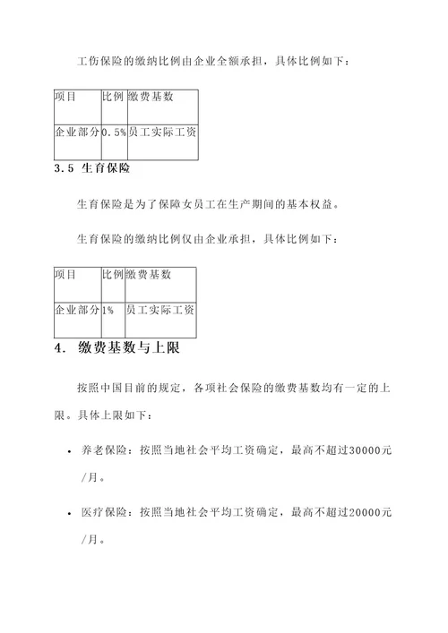 企业社会保险缴纳方案