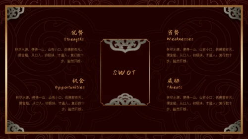 中纹之美如意形卷草纹通用PPT模板