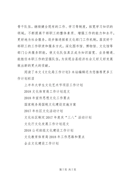 文化局工作计划范文.docx