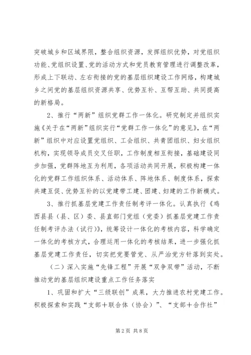 全县基层组织建设工作要点.docx