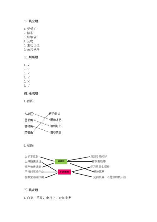 新部编版小学二年级上册道德与法治期末测试卷带答案（黄金题型）.docx