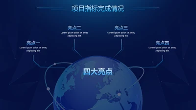 科技风总分关系4项PPT